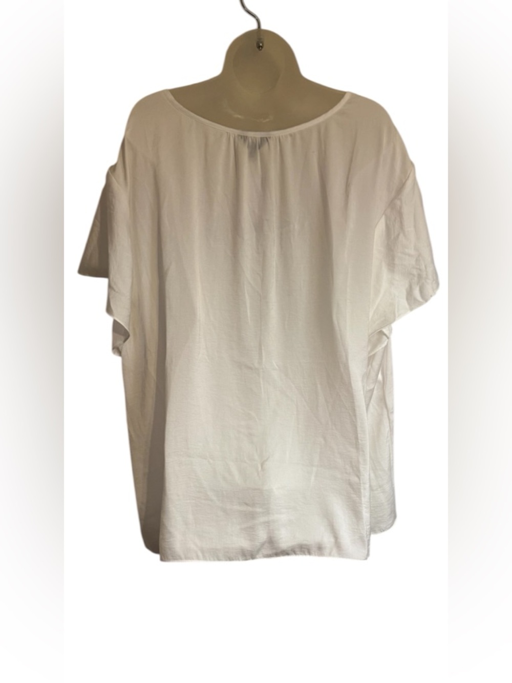 NWT  The Limited White Split-Neck Flutter Sleeve Top   PLUS: 4X   #11 - Picture 9 of 9